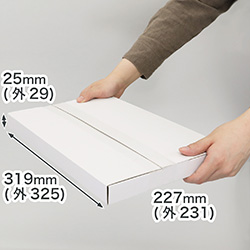 【A4/厚さ3cm/表面白】定番ダンボール箱(ゆうパケット対応) まとめ買い