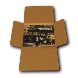 【LPレコード対応】開封用ジッパー付きダンボール箱(深さ可変式)