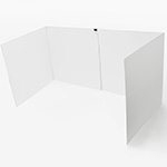 デスク用パーテーション 両面白 L(高さ700mm/長さ可変700~1400mm)-8