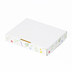 【A6/厚さ3cm】ゆうパケット対応デザインダンボール箱 花のフレーム(水彩)-3