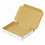 【A6/厚さ3cm】ゆうパケット対応デザインダンボール箱 花のフレーム(水彩)-5