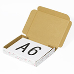 【A6/厚さ3cm】ゆうパケット対応デザインダンボール箱 花のフレーム(ピンク)-4