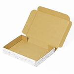 【A6/厚さ3cm】ゆうパケット対応デザインダンボール箱 花のフレーム(ピンク)-5