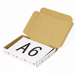 【A6/厚さ3cm】ゆうパケット対応デザインダンボール箱 花のフレーム(レッド)-4