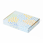 【A6/厚さ3cm】ゆうパケット対応デザインダンボール箱 お花畑(ブルー)-2