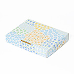 【A6/厚さ3cm】ゆうパケット対応デザインダンボール箱 お花畑(ブルー)-3