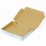 【A6/厚さ3cm】ゆうパケット対応デザインダンボール箱 お花畑(ブルー)-5