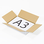 【宅配100サイズ】A3用紙対応 浅型ダンボール箱(白)-2