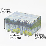 【宅配60サイズ】絵画ダンボール(モネのヴェトゥイユのセーヌ河岸)-1