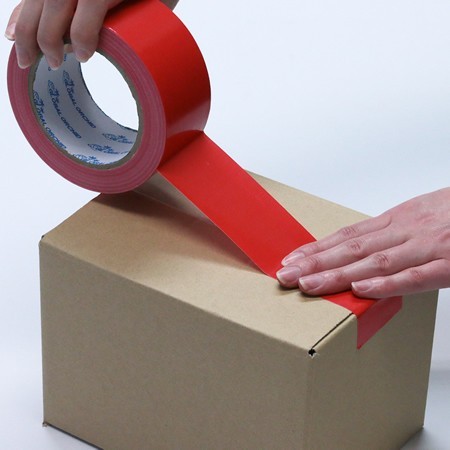 手でカットできる超特価なカラー布テープ赤｜梱包材・緩衝材通販の ...