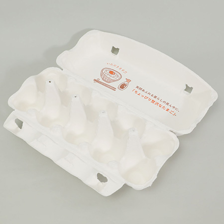 卵通販に最適 にわとりのイラストが印刷された玉子ケース 10ケ用 梱包材 緩衝材通販の ダンボールa エース